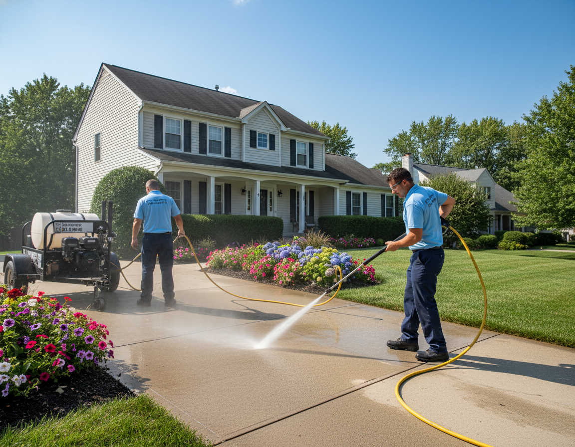 home pressure washing in Westerville, OH